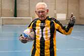 Britain's oldest striker, 90, still bangs in the goals three times a week