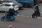 Bungling thieves dump bike in traffic moments after pinching it from retail park
