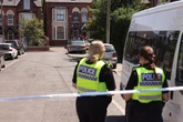 Police hunting knifeman after Moseley disorder