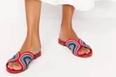 Boden's rainbow braided sandals 'add a little joy' to any summer outfit