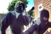 Watch armed burglars in Streetly attempt to smash their way into family home