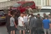Moment mass brawl unfolds on Birmingham street as 'fights break out all over the place'