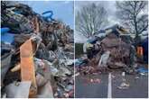 Lichfield homes isolated after fly-tippers dump mountains of rubbish on main road