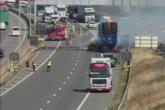 M6 closed live as Birmingham airport issues warning and huge delays expected after fire