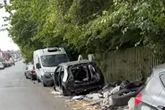 Moment police seize 17 vehicles 'abandoned' in Birmingham street