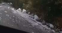 Huge bubbles fill Tameside road 'like a foam party in Ibiza' after grim river 'chemical pollution'Pollution