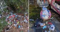 Inside grim UK neighbourhood where bins overflow and tidal wave of litter 'shames' residents