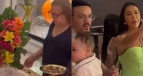 Voltaram? Gracyanne surge com Belo no aniversário da ex-sogra
