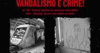 Trensurb lança alerta: Vandalismo no metrô pode gerar prisão