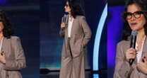 O Segredo da Elegância! Sabíamos que alfaiataria é chique, mas Renata Vasconcellos redefiniu sofisticação com este look marrom acinzentado
