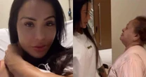 Gracyanne deixa o hospital e comove em reencontro com mãe de Belo: 'Vamos vencer'