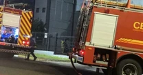Incêndio de grandes proporções atinge depósito de couro em Estância Velha