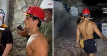Influenciador é criticado por gravar vídeo sem camisa entre destroços na Venezuela