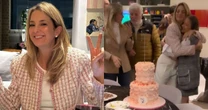 Bolo de 2 andares elegante e alguns brigadeiros: Ticiane Pinheiro dispensa luxo em comemoração de aniversário de 50 anos pela 2ª vez com Rafa Justus, César Tralli e família. Fotos!