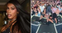 VÍDEO: Palco cede durante show de Pocah e duas bailarinas caem; veja
