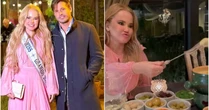 Namorada de Dado Dolabella usa faixa de miss durante jantar romântico