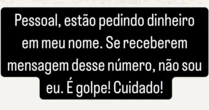 Patrícia Poeta compartilha tentativa de golpe usando seu nome