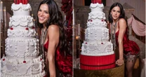 Bolo de Bruna Marquezine com 5 andares e sabor especial chama a atenção; saiba quem fez