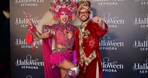 Diego Cruz e Bianca Andrade celebram o amor 'cafona' com fantasias de Chacrinha e Elke Maravilha no Baile da Sephora