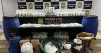 345 kg de insumos para cocaína são apreendidos pela Polícia Civil em Viamão