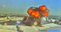 Vídeo mostra momento em que drone explode após atingir aeroporto no Kuwait
