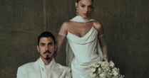 Casou! Giovanna Lancellotti joga buquê de noiva; saiba quem pegou