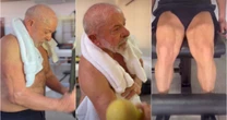 Presidente Lula treina sem camisa e exibe pernas musculosas 'Já fez seu exercício?'