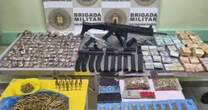 Operações relâmpago da Brigada em Cachoeirinha apreendem R$ 427 mil, armas, drogas e 7 presos