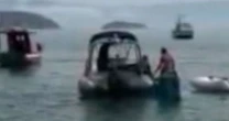 Duas pessoas ficam à deriva após naufrágio e são resgatadas pelas Marinha no Rio