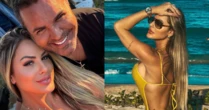 Esposa de Eduardo Costa leva bronca do cantor por postar fotos de fio-dental