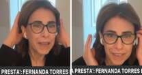 Fernanda Torres surge com cabelo 'alinhado' após crítica de apresentadora argentina