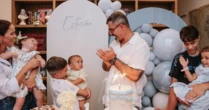 Esposa de Juliano Cazarré rebate comentário de seguidora que criticou família de 6 filhos