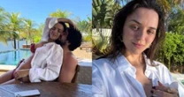 Grávida e exibindo barriguinha, Rafa Kalimann vive momento íntimo com Nattan