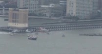 Helicóptero cai no rio Hudson, em Nova York