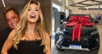 Que luxo! Leonardo presenteia Poliana Rocha com carro de R$ 460 mil em Dia dos Namorados