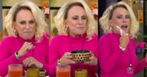 Ana Maria Braga chama o intervalo e se atrapalha em publi após comer planta: 'Língua parece que vai cair'