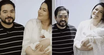 Esposa de Yudi exibe primeiras fotos do filho após deixar hospital