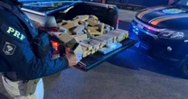 PRF apreende mais de 150 quilos de drogas em Pouso Novo e prende motorista com antecedentes por tentativa de homicídio