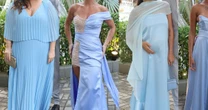 Vestido de madrinha azul: Tati Machado, Gabi Luthai e mais famosas driblam tempo frio com looks elegantes em casamento de Lexa