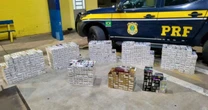 PRF apreende mais de 4 mil maços de cigarros contrabandeados na BR-386, em Paverama
