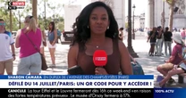 Repórteres de TV em Paris abandonam roupas pesadas para suportar o calor na rua