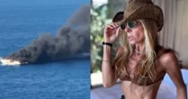 PÂNICO! Lancha pega fogo durante viagem de Adriane Galisteu na Turquia