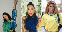 De camisa da Seleção a look de plumas: veja o que as esposas dos jogadores usaram para o jogo