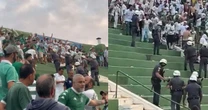 Briga generalizada paralisa jogo entre Guarani e Ponte Preta após torcedor cair em fosso