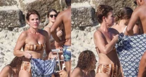 Ex-paquita rouba a cena ao curtir dia de sol em praia do Rio de Janeiro