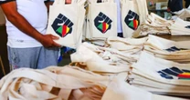 Ecobags feitas por apenados para o 1º Encontro Estadual de Enfrentamento ao Racismo no Sistema Prisional do Rio Grande do Sul