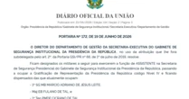 Portaria do GSI nomeia major 'Fulano de Tal' e tenente 'Cicrano de Tal' como assistentes