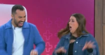 Tati Machado e Gil do Vigor dançam Backstreet Boys no Mais Você