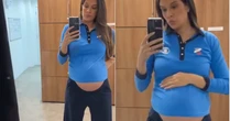 Renata Silveira mostra perrengue com uniforme da Globo na gravidez: 'Não é fácil'