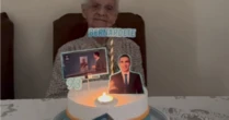 César Tralli reage à homenagem de fã de 98 anos em bolo temático: 'Receba amor e afeto'